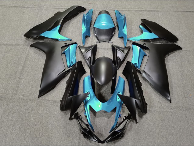 Light Blue and Matte Black 11-24 Suzuki GSXR 600-750 Fairings Light Blue and Matte Black 11-24 Suzuki GSXR 600-750 Fairings