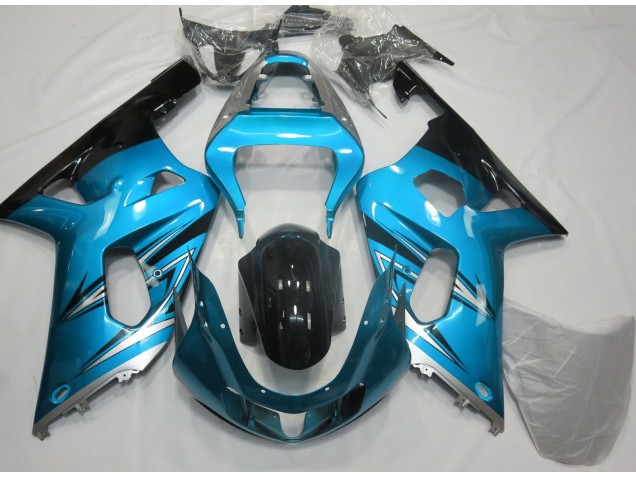 Light Blue and Silver 01-03 Suzuki GSXR 600-750 Fairings Light Blue and Silver 01-03 Suzuki GSXR 600-750 Fairings