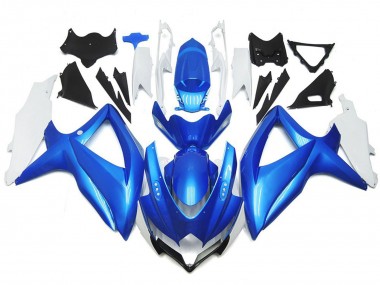 Light Blue and White Custom Style 08-10 Suzuki GSXR 600-750 Fairings