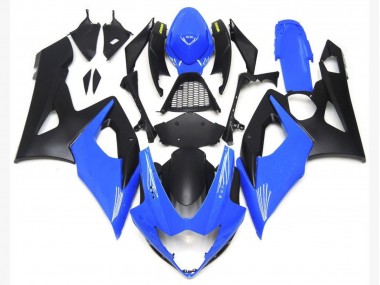 Light Gloss Blue and Matte Black Lowers 05-06 Suzuki GSXR 1000 Fairings