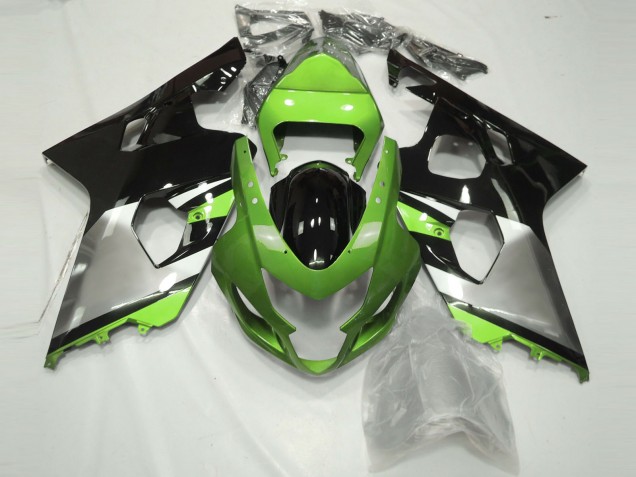 Light Green Silver and Black 04-05 Suzuki GSXR 600-750 Fairings Light Green Silver and Black 04-05 Suzuki GSXR 600-750 Fairings
