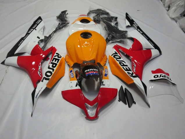Light Orange and White Repsol 07-08 Honda CBR600RR Fairings Light Orange and White Repsol 07-08 Honda CBR600RR Fairings