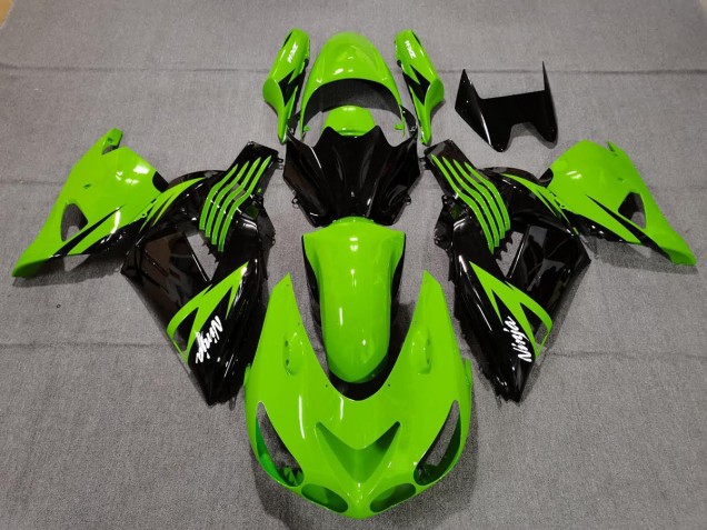 Lime Green and Black 06-11 Kawasaki ZX14R Fairings Lime Green and Black 06-11 Kawasaki ZX14R Fairings