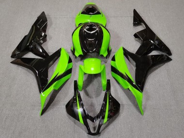 Lime Green and Black 07-08 Honda CBR600RR Fairings