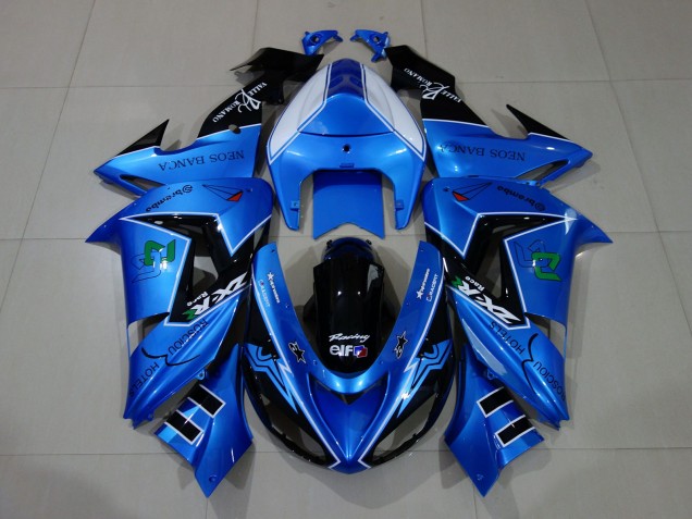 Liquid Blue & Logos 06-07 Kawasaki ZX10R Fairings Liquid Blue & Logos 06-07 Kawasaki ZX10R Fairings