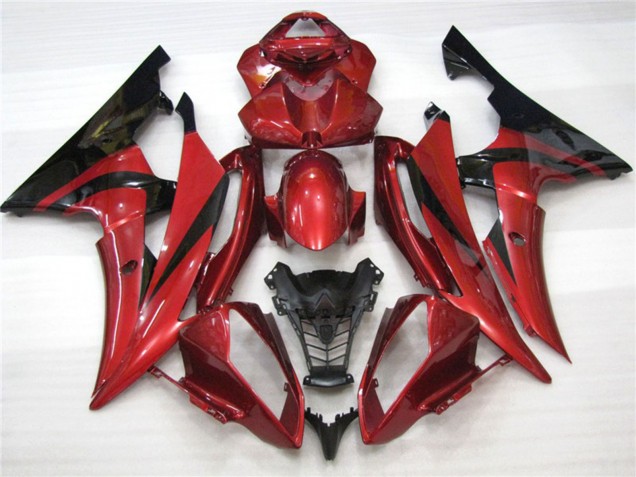 Maroon Black 08-16 Yamaha R6 Fairings Maroon Black 08-16 Yamaha R6 Fairings