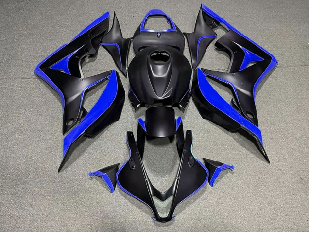 Matte Black & Blue 07-08 Honda CBR600RR Fairings Matte Black & Blue 07-08 Honda CBR600RR Fairings