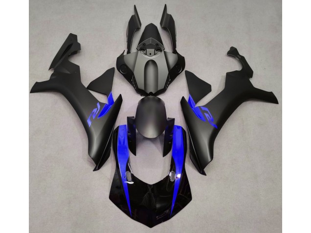 Matte Black & Blue 15-19 Yamaha R1 Fairings Matte Black & Blue 15-19 Yamaha R1 Fairings