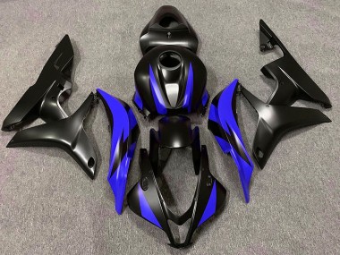 Matte Black & Blue Design 07-08 Honda CBR600RR Fairings