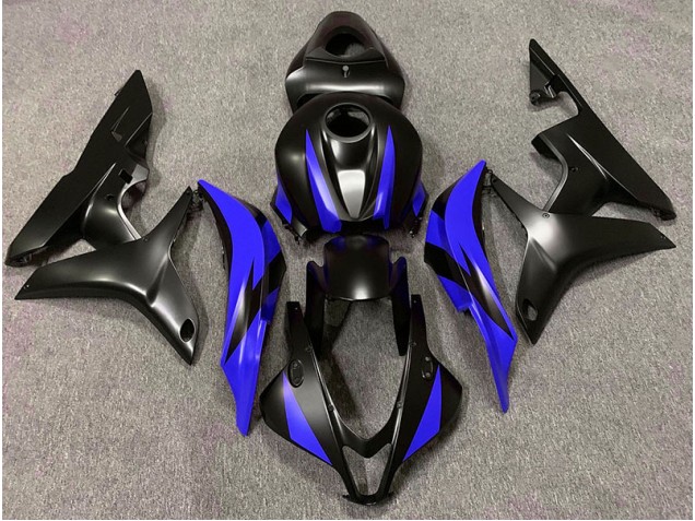 Matte Black & Blue Design 07-08 Honda CBR600RR Fairings Matte Black & Blue Design 07-08 Honda CBR600RR Fairings