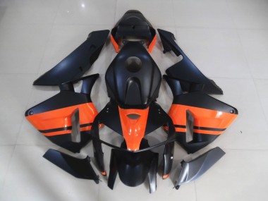 Matte Black & Gloss Orange 05-06 Honda CBR600RR Fairings