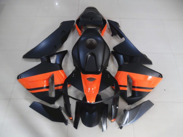 Matte Black & Gloss Orange 05-06 Honda CBR600RR Fairings Matte Black & Gloss Orange 05-06 Honda CBR600RR Fairings