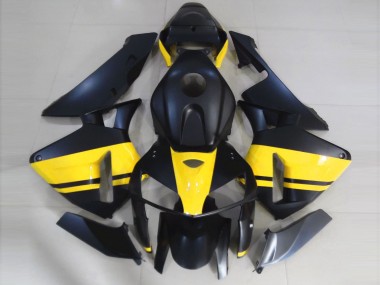 Matte Black & Gloss Yellow 05-06 Honda CBR600RR Fairings