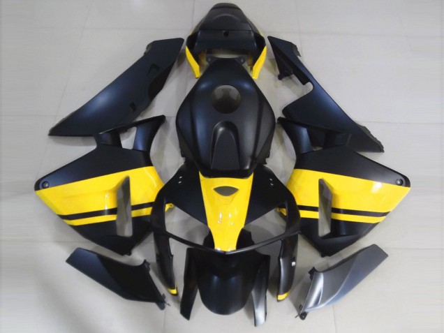 Matte Black & Gloss Yellow 05-06 Honda CBR600RR Fairings Matte Black & Gloss Yellow 05-06 Honda CBR600RR Fairings