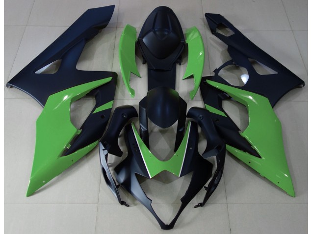 Matte Black & Green 05-06 Suzuki GSXR 1000 Fairings Matte Black & Green 05-06 Suzuki GSXR 1000 Fairings