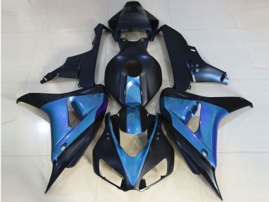 Matte Black & Light Blue 06-07 Honda CBR1000RR Fairings
