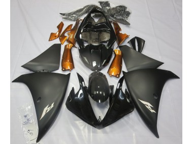 Matte Black & Orange 09-11 Yamaha R1 Fairings