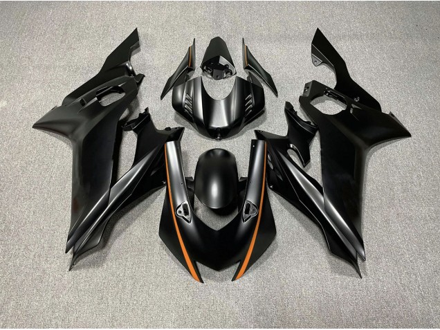 Matte Black & Orange Accents 17-21 Yamaha R6 Fairings Matte Black & Orange Accents 17-21 Yamaha R6 Fairings