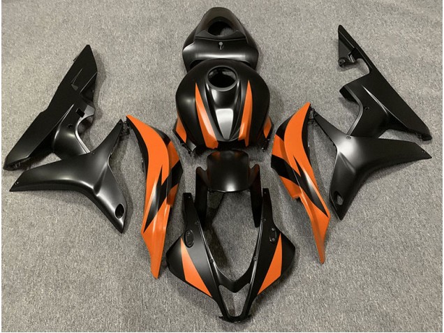 Matte Black & Orange Design 07-08 Honda CBR600RR Fairings Matte Black & Orange Design 07-08 Honda CBR600RR Fairings