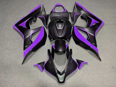 Matte Black & Purple 07-08 Honda CBR600RR Fairings