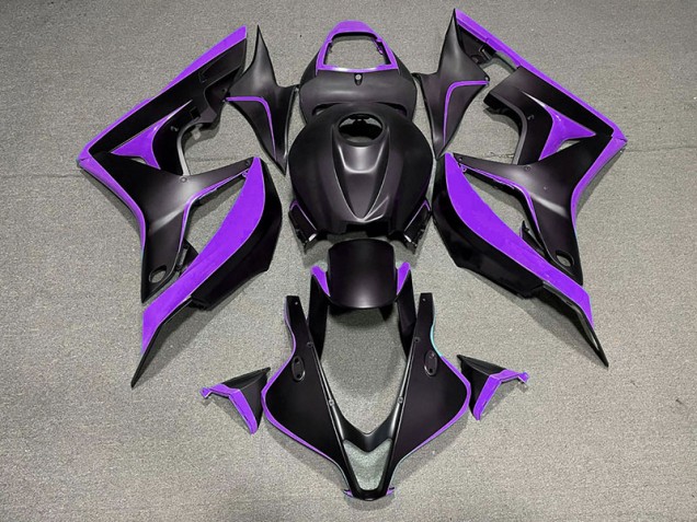 Matte Black & Purple 07-08 Honda CBR600RR Fairings Matte Black & Purple 07-08 Honda CBR600RR Fairings