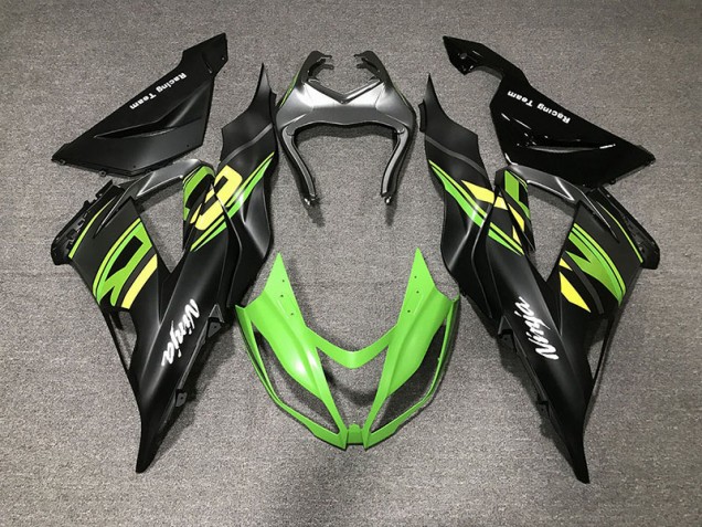 Matte Black & Racing 13-18 Kawasaki ZX6R Fairings Matte Black & Racing 13-18 Kawasaki ZX6R Fairings