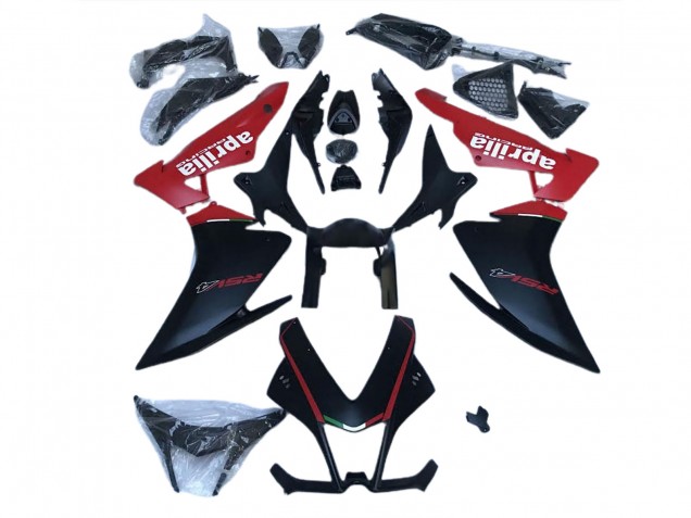 Matte Black & Red 10-15 Aprilia RSV4 1000 Fairings Matte Black & Red 10-15 Aprilia RSV4 1000 Fairings
