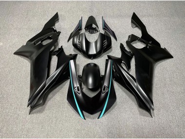 Matte Black & Teal Accents 17-21 Yamaha R6 Fairings