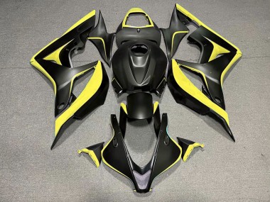 Matte Black & Yellow 07-08 Honda CBR600RR Fairings