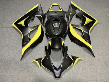 Matte Black & Yellow 07-08 Honda CBR600RR Fairings
