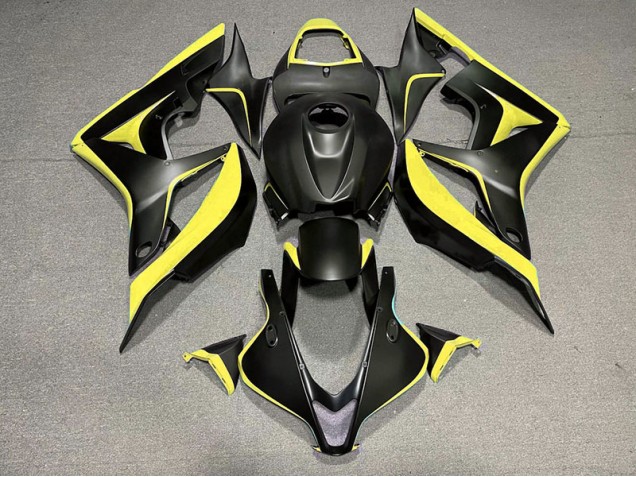 Matte Black & Yellow 07-08 Honda CBR600RR Fairings Matte Black & Yellow 07-08 Honda CBR600RR Fairings