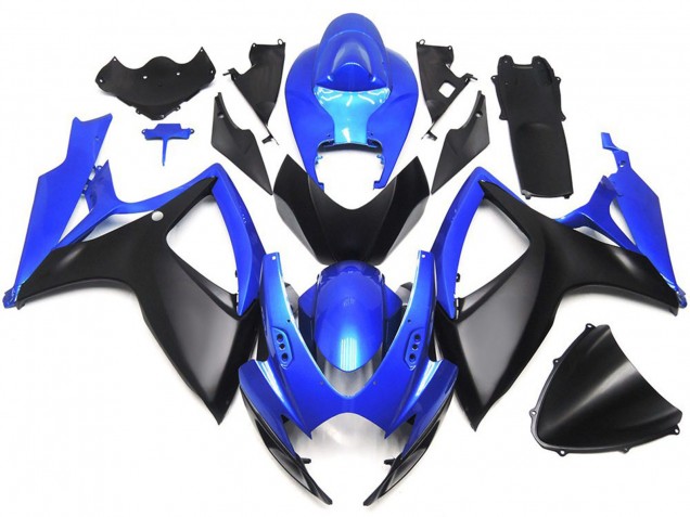 Matte Black and Blue OEM Custom Style 06-07 Suzuki GSXR 600-750 Fairings Matte Black and Blue OEM Custom Style 06-07 Suzuki GSXR 600-750 Fairings