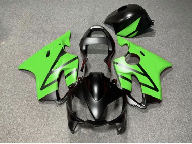 Matte Black and Green 01-03 Honda CBR600 F4i Fairings