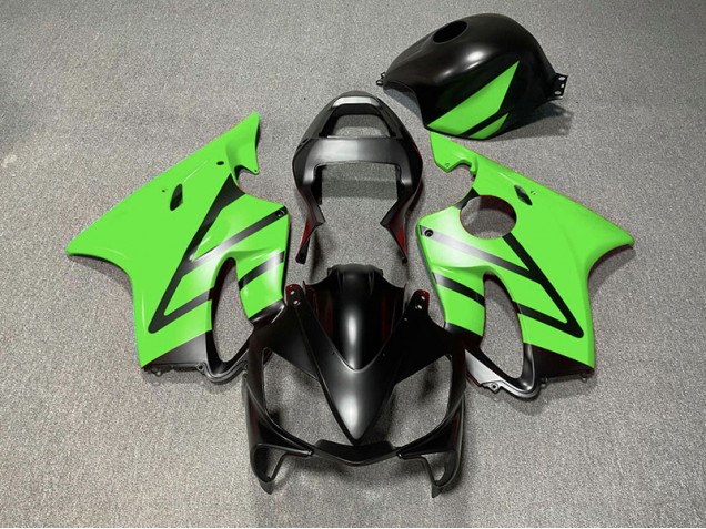 Matte Black and Green 01-03 Honda CBR600 F4i Fairings Matte Black and Green 01-03 Honda CBR600 F4i Fairings