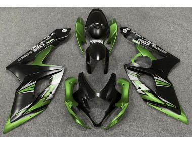 Matte Black and Green 05-06 Suzuki GSXR 1000 Fairings