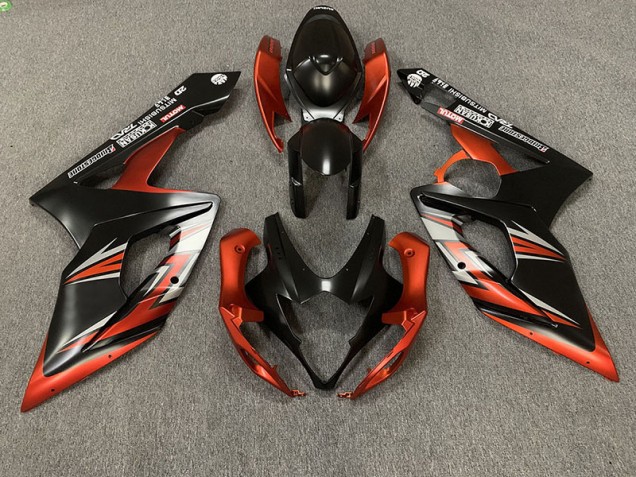 Matte Black and Orange 05-06 Suzuki GSXR 1000 Fairings Matte Black and Orange 05-06 Suzuki GSXR 1000 Fairings