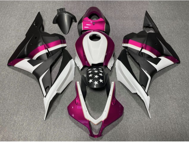 Matte Black and Pink Star 09-12 Honda CBR600RR Fairings Matte Black and Pink Star 09-12 Honda CBR600RR Fairings