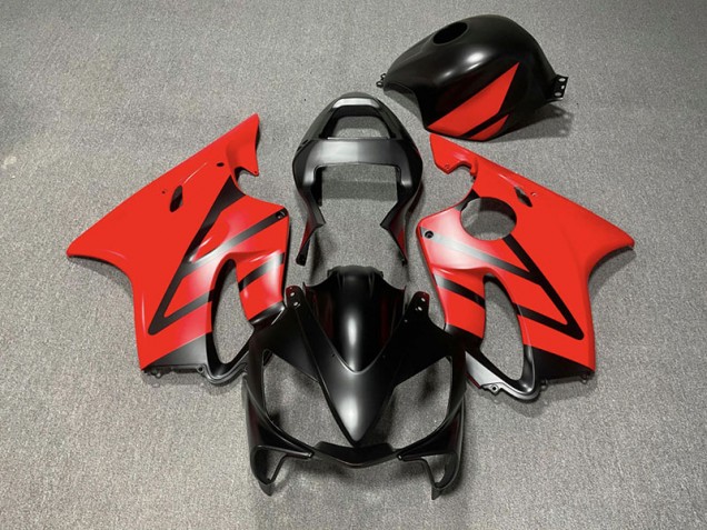 Matte Black and Red 01-03 Honda CBR600 F4i Fairings Matte Black and Red 01-03 Honda CBR600 F4i Fairings