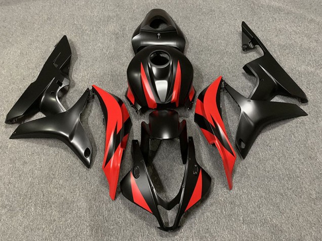 Matte Black and Red 07-08 Honda CBR600RR Fairings Matte Black and Red 07-08 Honda CBR600RR Fairings