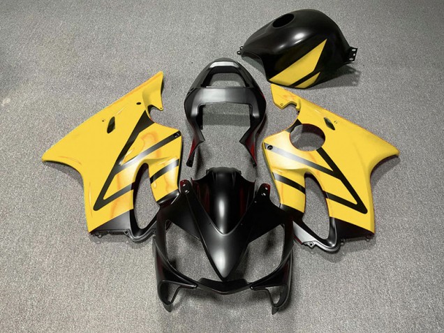 Matte Black and Yellow 01-03 Honda CBR600 F4i Fairings Matte Black and Yellow 01-03 Honda CBR600 F4i Fairings