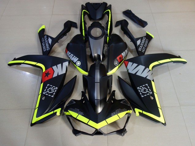 Matte Black and Yellow 15-18 Yamaha R3 Fairings Matte Black and Yellow 15-18 Yamaha R3 Fairings