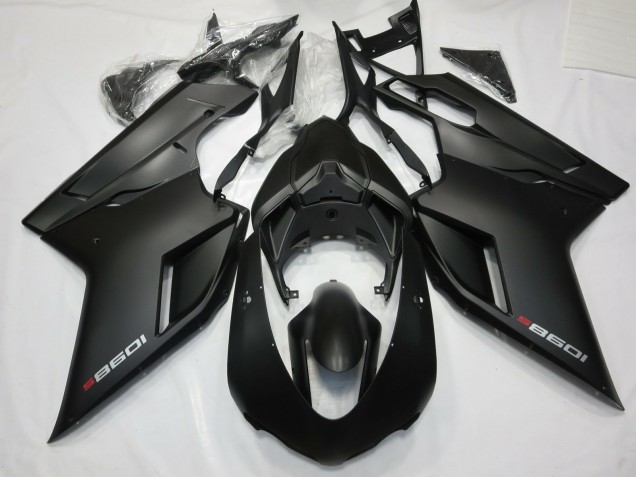 Matte Black with Red 07-14 Ducati Ducati 848 1098 1198 Fairings Matte Black with Red 07-14 Ducati Ducati 848 1098 1198 Fairings
