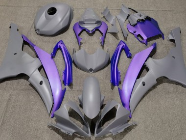 Matte Grey & Purple 08-16 Yamaha R6 Fairings
