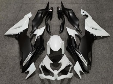 Matte Pearl White and Black 19-23 Kawasaki ZX6R Fairings