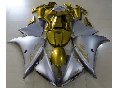 Matte Silver & Gold 09-11 Yamaha R1 Fairings