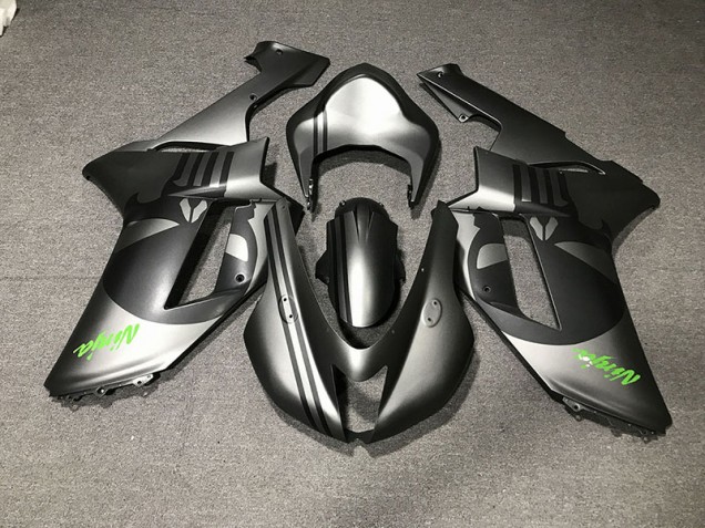 Matte Silver & Skull 07-08 Kawasaki ZX6R Fairings Matte Silver & Skull 07-08 Kawasaki ZX6R Fairings