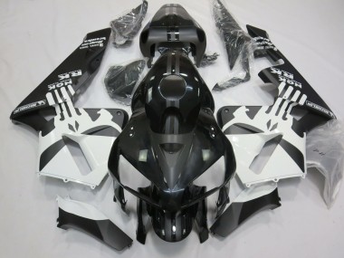 Matte Black & White Punisher Logo 05-06 Honda CBR600RR Fairings