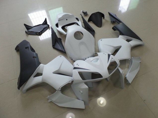 Matte White and Black 05-06 Honda CBR600RR Fairings