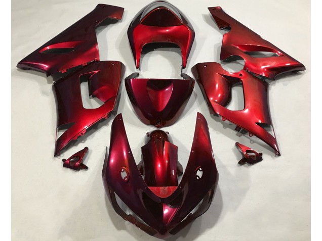 Metallic Red 05-06 Kawasaki ZX6R Fairings Metallic Red 05-06 Kawasaki ZX6R Fairings