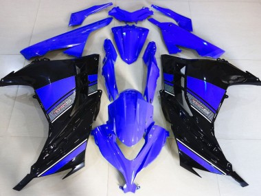 Midnight Blue and Black 13-18 Kawasaki Ninja 300 Fairings